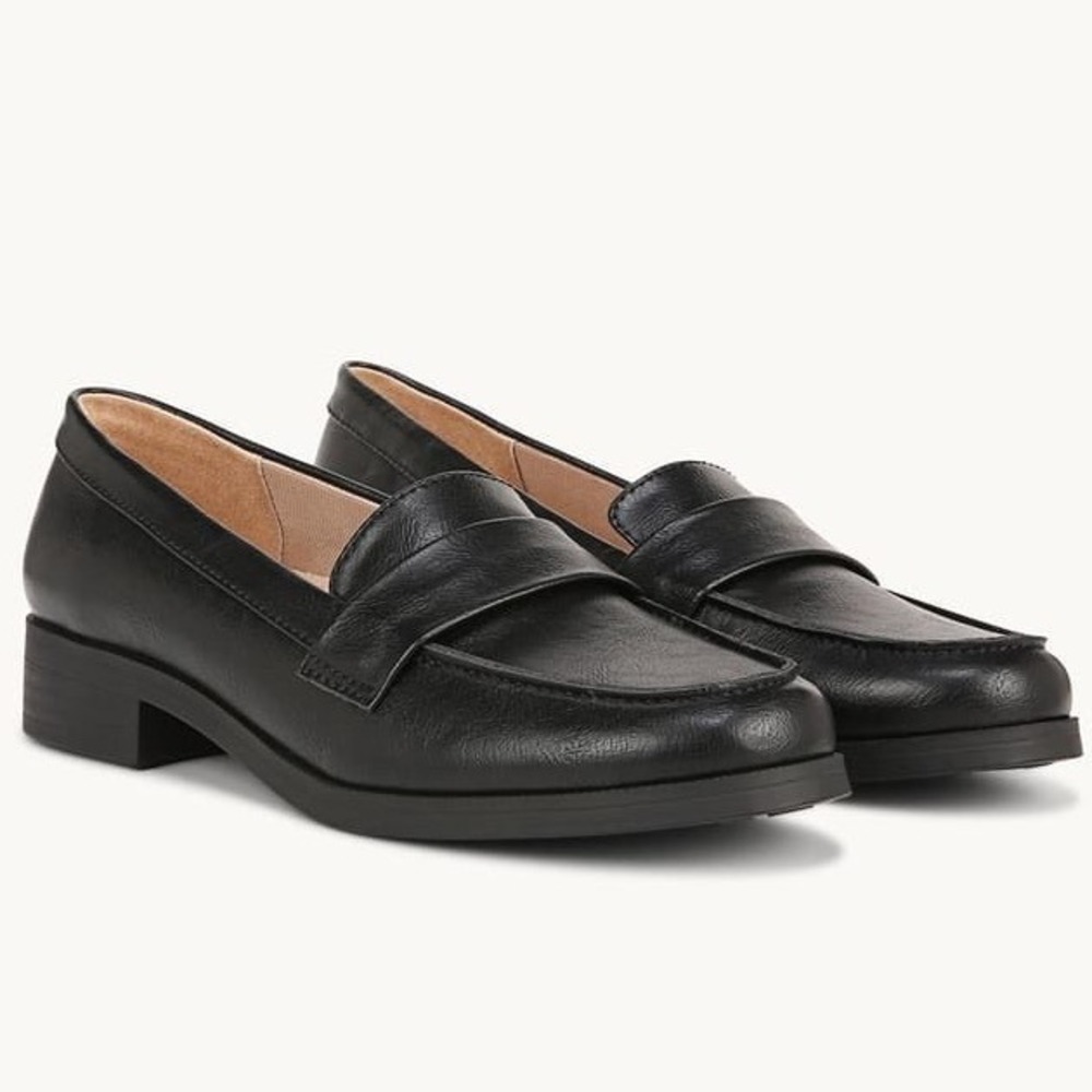 LifeStride Sonoma 2 Womens Loafers Black Smooth 79584 Size 12 M New